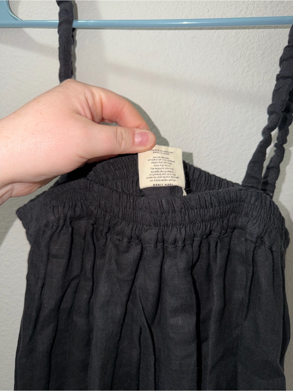Deiji Studios The Box Pleat Dress 100% Linen Full Length Xs Black Quiet Luxury — image 5 of 8